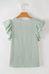 Ruffles Short Sleeve Everyday Blouse