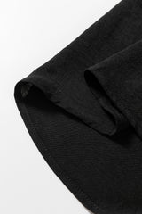 Black Leopard Ruffle Collar Blouse
