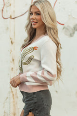 Apricot Desert Cactus Button Cardigan