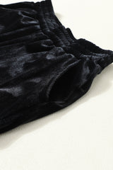 Black Velvet Jogger Pants