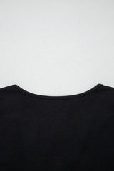 Solid Colour Bow-Tie Peplum Sleeveless Plus Size Top