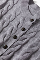 Textured Cable Knit Cardigan