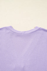 Orchid Petal Waffle Knit Plus Size Cardigan
