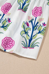 Floral Square Neck Ruffled Strap Maxi Dress