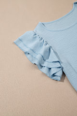 Ruffles Short Sleeve Everyday Blouse