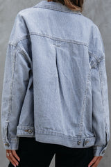 Oversize Pocketed Denim Jacket
