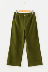 Corduroy High Waist Wide Leg Pants
