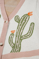 Apricot Desert Cactus Button Cardigan