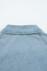 Myosotis Stretch-Edge Zip Denim Pocket Jacket