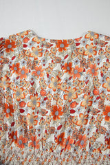 Khaki Floral Tiered Ruffle Plus Size Midi Dress