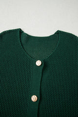 Blackish Green Plus Size Cardigan
