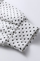Beige Dot & Stripe Patchwork Henley Plus Size Top