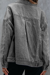 Oversize Pocketed Denim Jacket