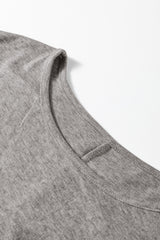 Solid Colour Lantern Long Sleeve Top Extended Cuffs