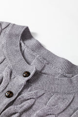 Textured Cable Knit Cardigan