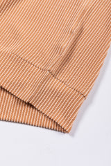 Color Block Long Sleeve Ribbed Loose Top