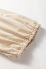 Parchment Notched-Neck Scallop Detail Mini Plus Size Dress