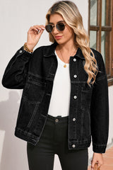 Oversize Pocketed Denim Jacket