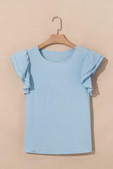 Ruffles Short Sleeve Everyday Blouse
