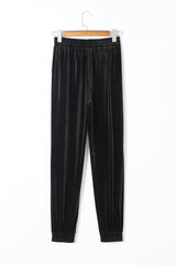 Black Velvet Jogger Pants