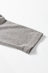 Solid Colour Lantern Long Sleeve Top Extended Cuffs