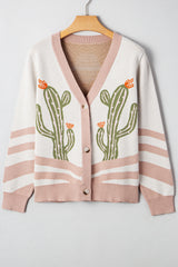 Apricot Desert Cactus Button Cardigan