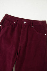 Corduroy High Waist Wide Leg Pants