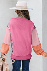 Ribbed Colorblock Long Sleeve Top