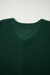 Blackish Green Plus Size Cardigan