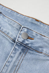 Beau Blue Paneling Wide Leg Plus Size Jeans