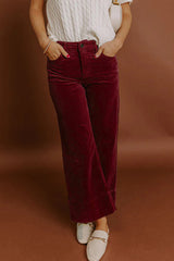 Corduroy High Waist Wide Leg Pants