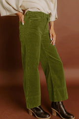 Corduroy High Waist Wide Leg Pants