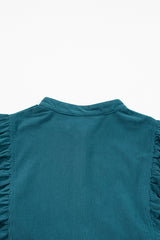 Corduroy Snap Buttons Empire Waist Bracelet Sleeve Mini Dress