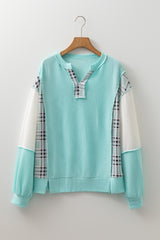 Ribbed Colorblock Long Sleeve Top