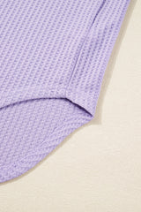 Orchid Petal Waffle Knit Plus Size Cardigan