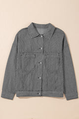 Oversize Pocketed Denim Jacket