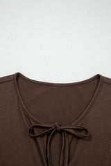 Solid Colour Bow-Tie Peplum Sleeveless Plus Size Top