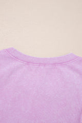 Phalaenopsis Mineral Wash Patched Chest Pocket Top