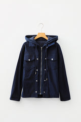 2 in 1 Thermal Knit Textured Hooded Jacket