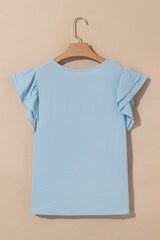 Ruffles Short Sleeve Everyday Blouse