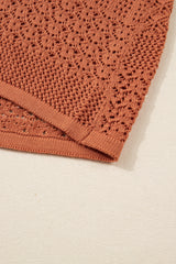 Redwood Burl Mixed Pattern Knitted Plus Size Cardigan