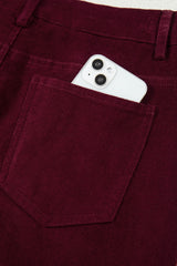 Corduroy High Waist Wide Leg Pants