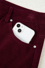 Corduroy High Waist Wide Leg Pants