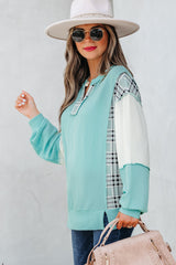 Ribbed Colorblock Long Sleeve Top