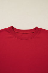 Striped Detail Crew Neck Plus Size Sweatshirt
