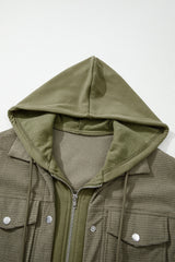 2 in 1 Thermal Knit Textured Hooded Jacket