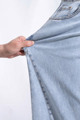 Beau Blue Paneling Wide Leg Plus Size Jeans