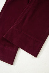 Corduroy High Waist Wide Leg Pants