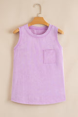 Phalaenopsis Mineral Wash Patched Chest Pocket Top