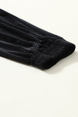 Black Velvet Jogger Pants